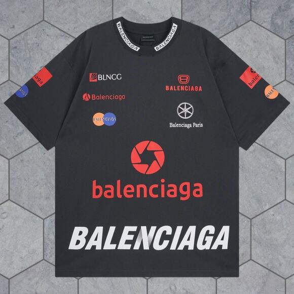 Balenciaga Men's Black Short Sleeve